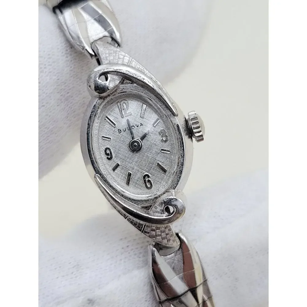 Vintage 1967 Bulova M7 Womens Cocktail Watch 10K Rolled Gold Plate 6